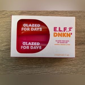 Dunkin x Elf Collab Glazed For Days Lip Gloss Set Limited Edition Orange Pink